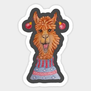 christmas lama Sticker